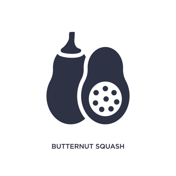 butternut squash icon on white background. Simple element illust - Vector, afbeelding