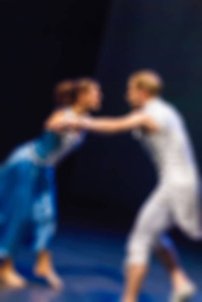 Contemporary dance performance bokeh blur background - Foto, afbeelding