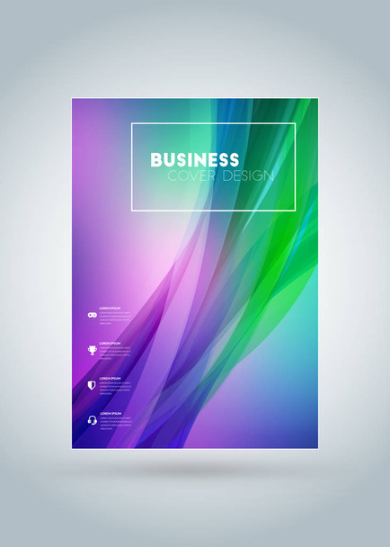Business brochure cover design template. Modern business poster. Abstract colorful background - ベクター画像