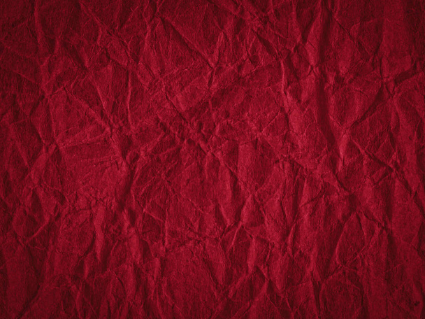 Textúra a sötét vörös gyűrött kézműves papírt. Textúra tervezés, AB - Fotó, kép
