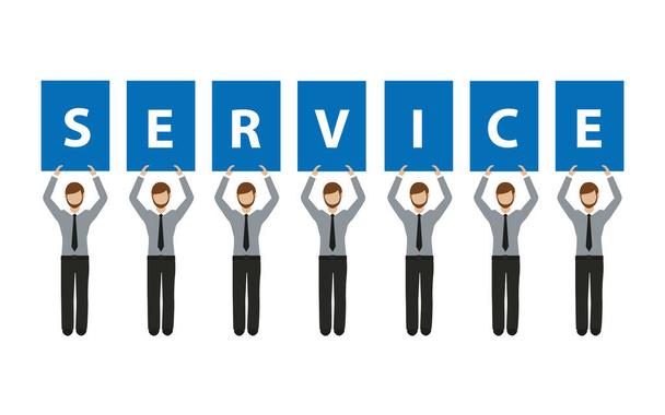business service concept with business men - Vector, Image
