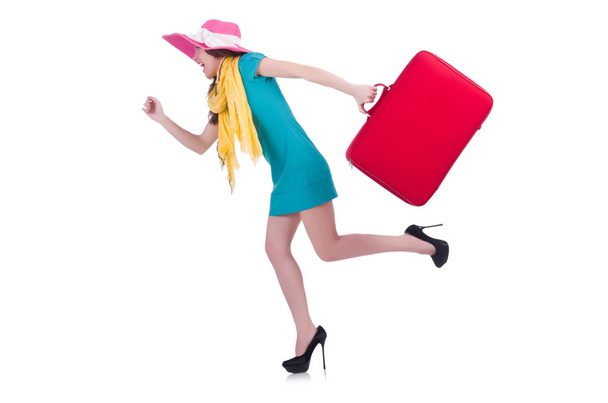 Young woman preparing for vacation - 写真・画像