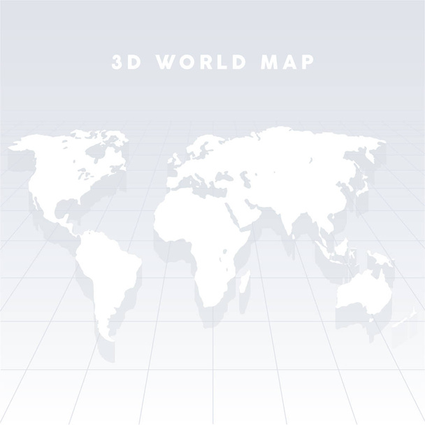 Blank vector world map. Isolated on gradient background. World map vector - Vector, Image