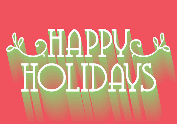 Happy Holidays Decorative Greetings Card - Vecteur, image