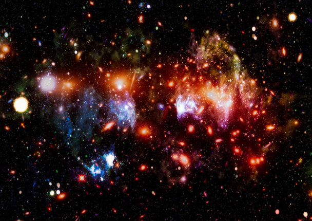 Szép hely, a galaxis, a csillag a sötét háttér előtt légkört. Deep space art. Galaxisok, a nebulas és a csillagok az univerzumban. Ez a kép a Nasa berendezett elemei - Fotó, kép