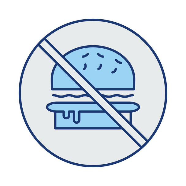 not allowed   fast food   stop    vector illustration  - Vector, Imagen