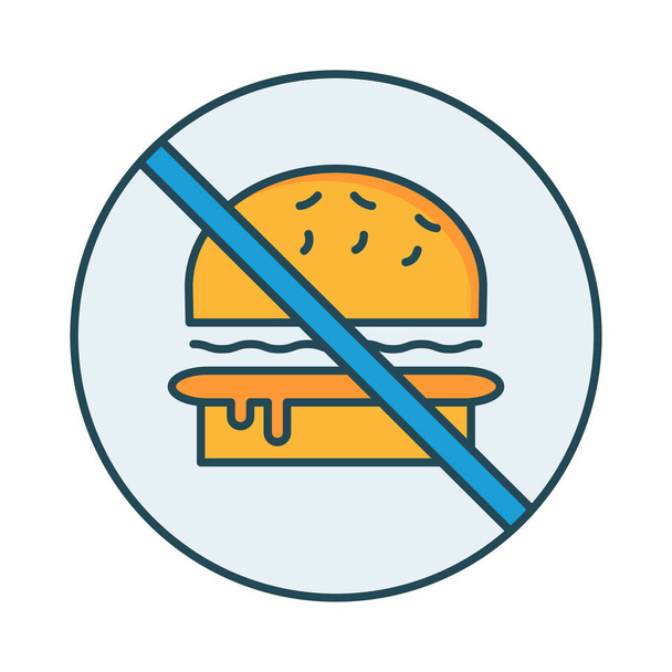 not allowed   fast food   stop    vector illustration  - Vetor, Imagem