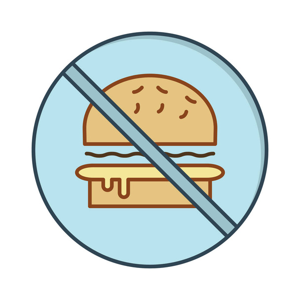 not allowed   fast food   stop    vector illustration  - Vettoriali, immagini
