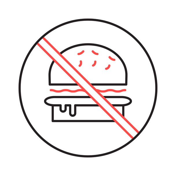not allowed   fast food   stop   vector illustration  - Вектор, зображення