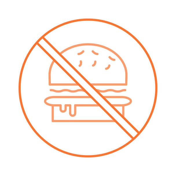 not allowed   fast food   stop   vector illustration  - Vektor, Bild