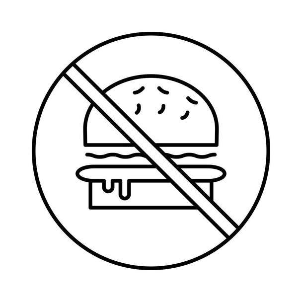 not allowed fast food sign, vector illustration   - Vektori, kuva