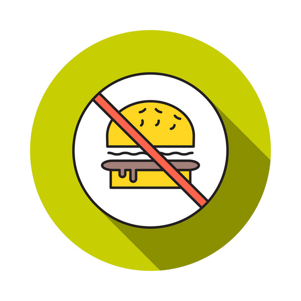 not allowed   fast food   stop    vector illustration  - Вектор,изображение