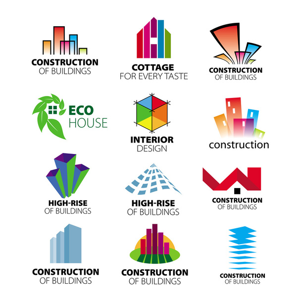Збірка векторних логотипів будівництва та благоустрою будинку
 - Вектор, зображення