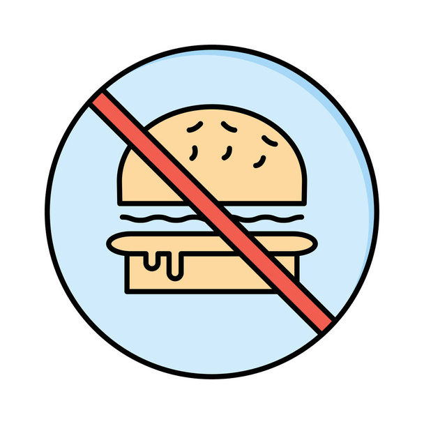 not allowed   fast food   stop    vector illustration  - Vektor, Bild