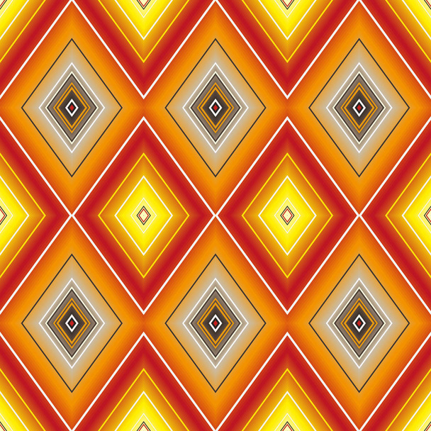 Seamless red-white-orange checkered pattern. - Vector, Image