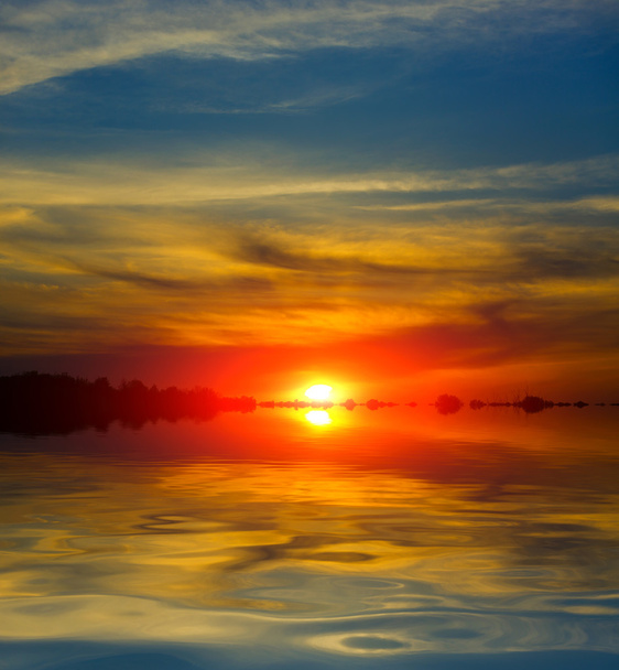 göl günbatımı - Fotoğraf, Görsel