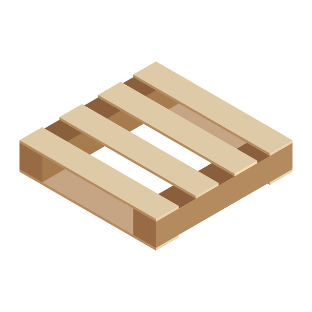 Wooden Pallet Crate Vector - Vector, Image