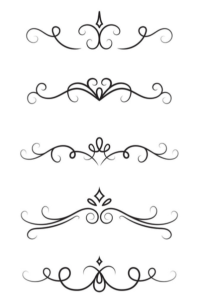 Set of ornamental decorative elements on white background - ベクター画像