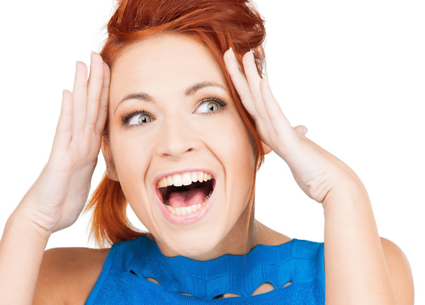 Excited face of woman - Foto, imagen
