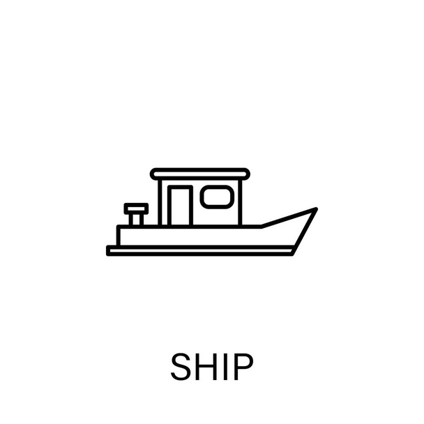 εικονίδιο διάρθρωσης θαλάσσιας μεταφοράς πλοίου. Τα σημεία και τα σύμβολα μπορούν να χρησιμοποιηθούν για το Web, το λογότυπο, την εφαρμογή για κινητές συσκευές, UI, UX - Διάνυσμα, εικόνα
