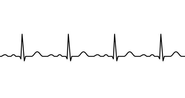 Ekg line. Heartbeat. - Vector, Image