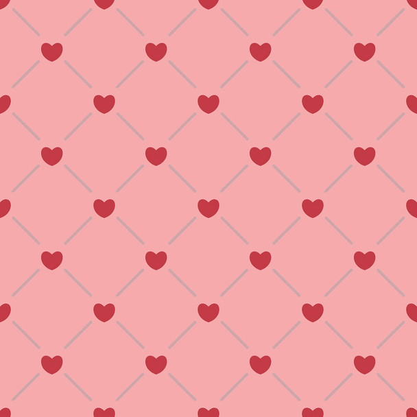 Corazón rosado patrón sin costuras - Vector, imagen