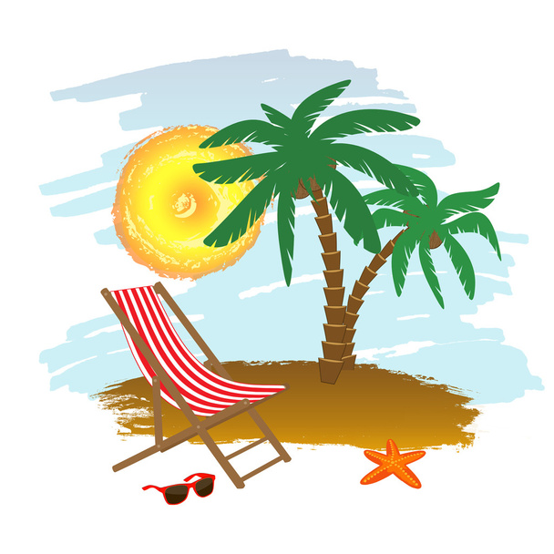 Tropical background - Vector, Image