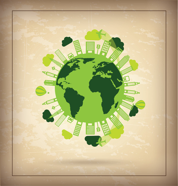Groene wereld - Vector, afbeelding