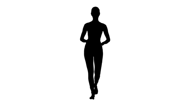 Silhouet jonge vrouw inademen van frisse lucht. Klaar voor yoga. - Video