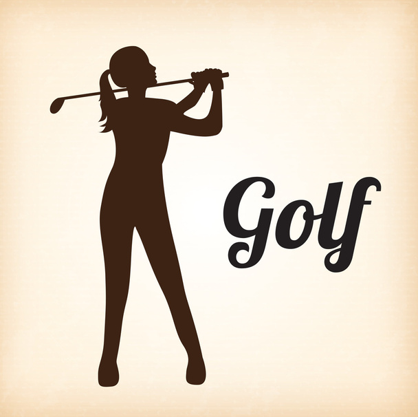 παίκτης του γκολφ - Διάνυσμα, εικόνα