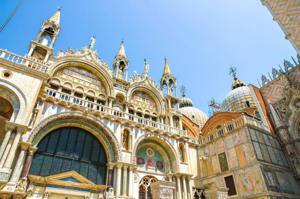View on the San Marco Basilica in Venice - Fotoğraf, Görsel