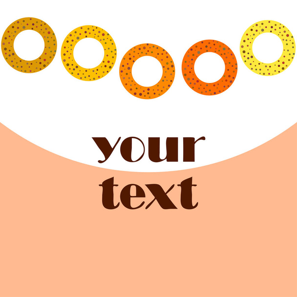 pretzels background with copy space. Vector illustration  - Διάνυσμα, εικόνα