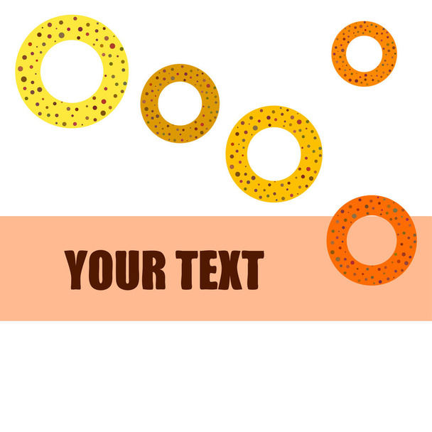 pretzels background with copy space. Vector illustration  - ベクター画像