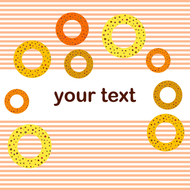 pretzels background with copy space. Vector illustration  - Vektor, Bild