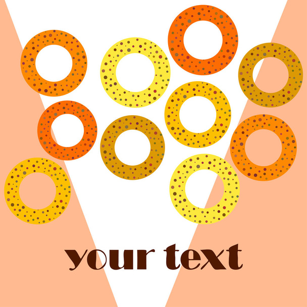 pretzels background with copy space. Vector illustration  - Vetor, Imagem
