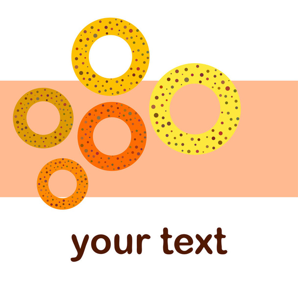 pretzels background with copy space. Vector illustration  - Vektör, Görsel