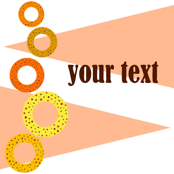 pretzels background with copy space. Vector illustration  - Vector, Imagen