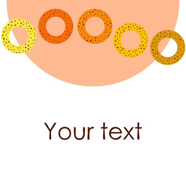 pretzels background with copy space. Vector illustration  - Vecteur, image