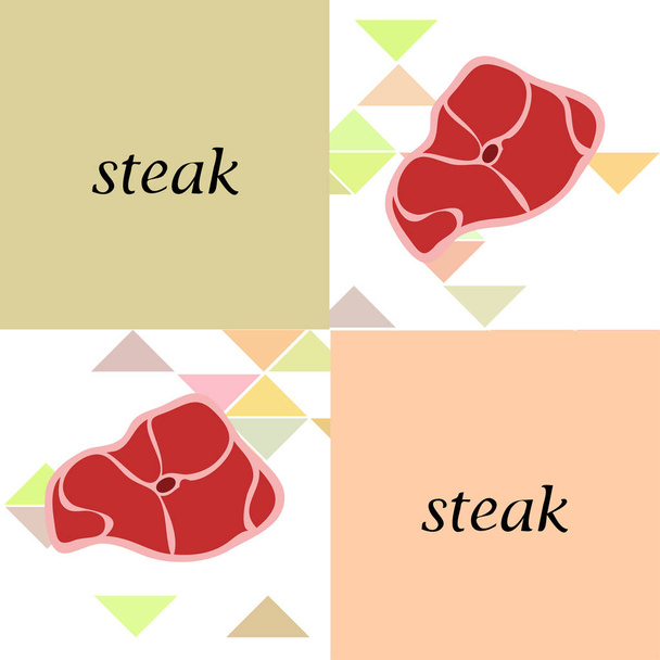 Fresh steaks icons, vector illustration  - Vector, Image