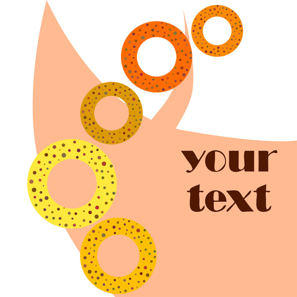 pretzels background with copy space. Vector illustration  - Vektör, Görsel