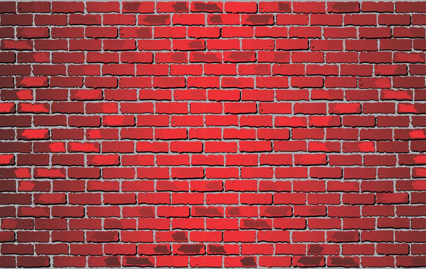 Mur de brique rouge brillant - Illustration, Illustration vectorielle abstraite
 - Vecteur, image