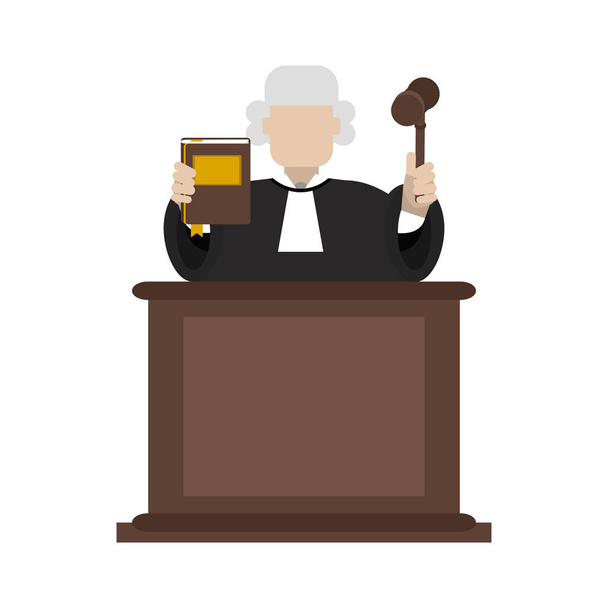 Yargıç Anayasa ve podyum tokmak ile - Vektör, Görsel