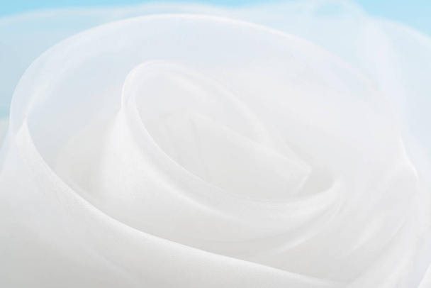Abstract white soft chiffon texture background - Photo, Image