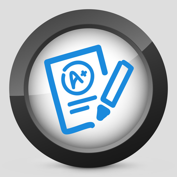 Excellent evaluation test icon - Vector, Image