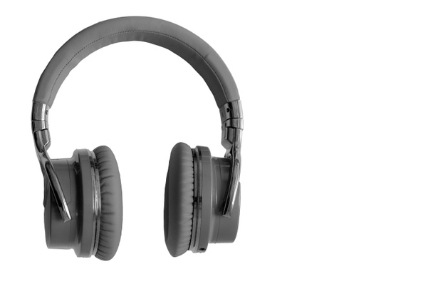 Сірі навушники ізольоване музичне аудіо обладнання копіювання простору
  - Фото, зображення