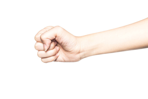 zichtbare aderen arm en hand geïsoleerd op een witte achtergrond  - Foto, afbeelding