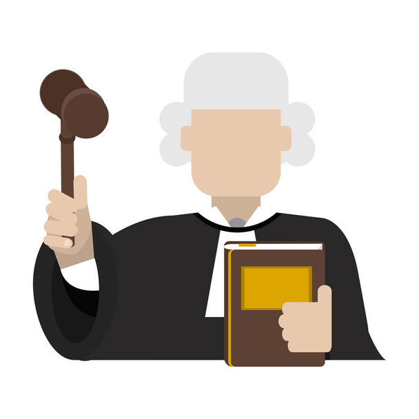 Tuomari nuijan avatarilla
 - Vektori, kuva