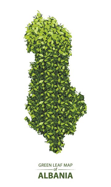 hoja verde mapa de albania vector ilustración de un bosque es con
 - Vector, Imagen