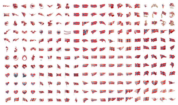 gran colección de banderas vectoriales de Noruega
 - Vector, Imagen
