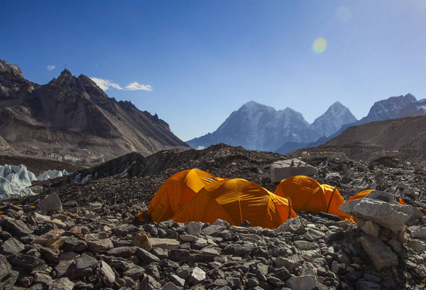 Базовий табір Евересту trek, Непалі. Гімалаї переглядів - Фото, зображення